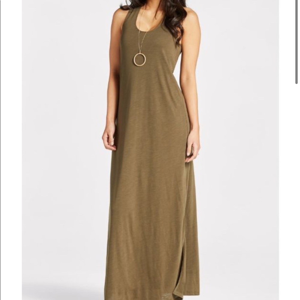 Evereve Olive Maxi Dress